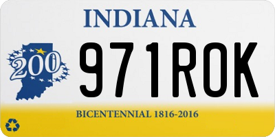 IN license plate 971ROK