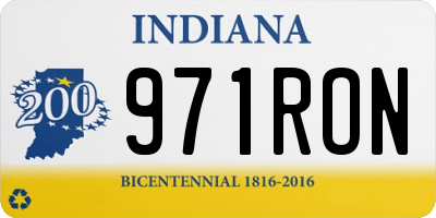 IN license plate 971RON