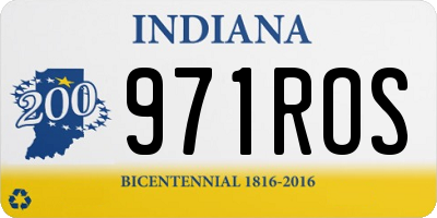 IN license plate 971ROS