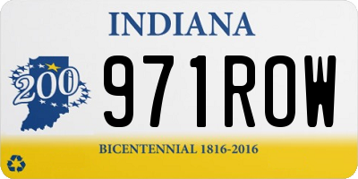 IN license plate 971ROW