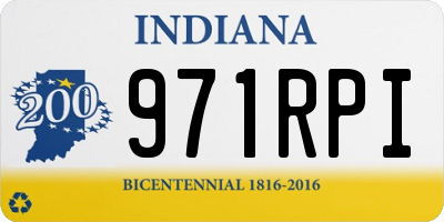 IN license plate 971RPI