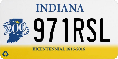 IN license plate 971RSL