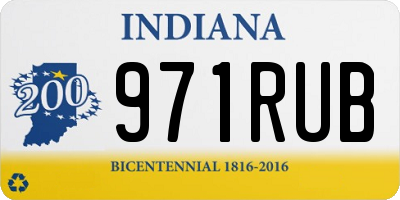 IN license plate 971RUB