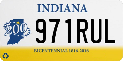 IN license plate 971RUL