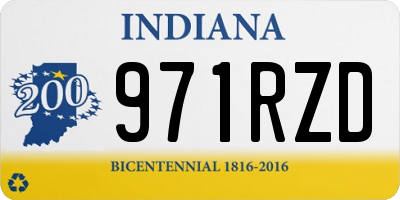 IN license plate 971RZD