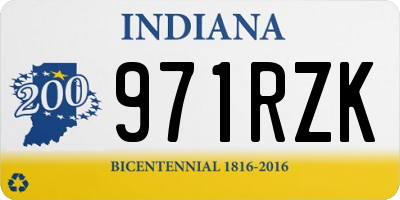 IN license plate 971RZK