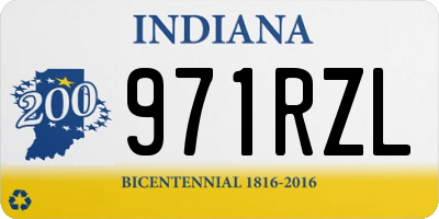 IN license plate 971RZL