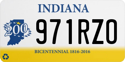 IN license plate 971RZO