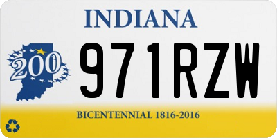 IN license plate 971RZW