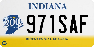 IN license plate 971SAF