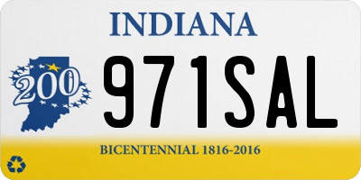 IN license plate 971SAL