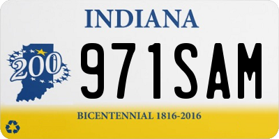 IN license plate 971SAM