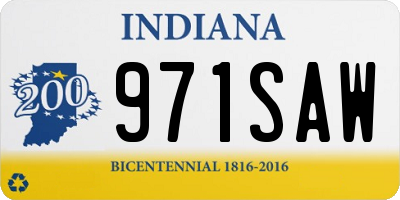 IN license plate 971SAW