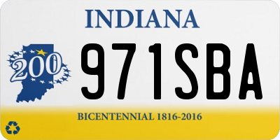 IN license plate 971SBA