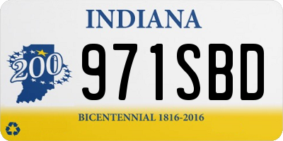 IN license plate 971SBD