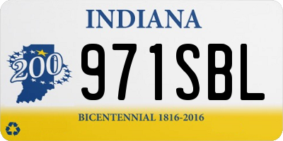 IN license plate 971SBL