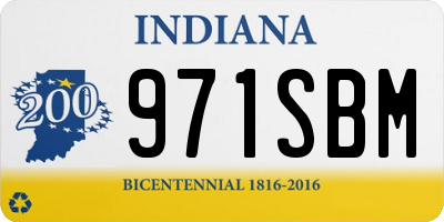 IN license plate 971SBM