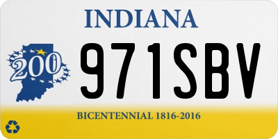 IN license plate 971SBV