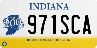 IN license plate 971SCA