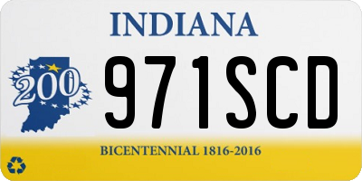 IN license plate 971SCD
