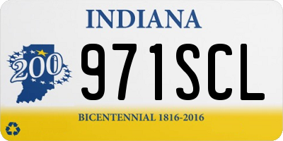 IN license plate 971SCL