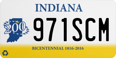 IN license plate 971SCM