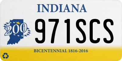 IN license plate 971SCS