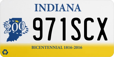 IN license plate 971SCX