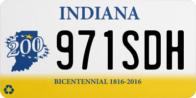 IN license plate 971SDH