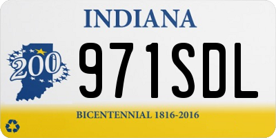 IN license plate 971SDL
