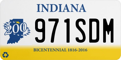 IN license plate 971SDM