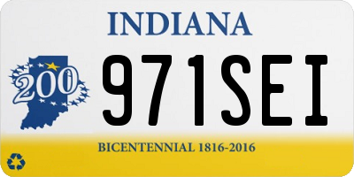 IN license plate 971SEI