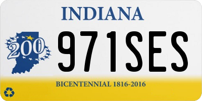 IN license plate 971SES