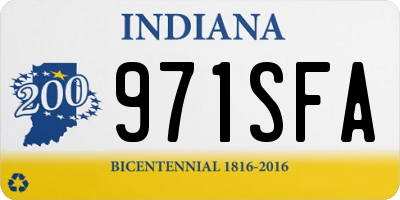 IN license plate 971SFA