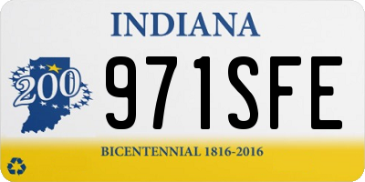 IN license plate 971SFE