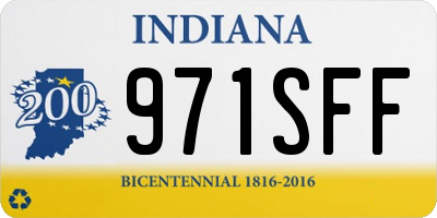 IN license plate 971SFF