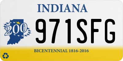 IN license plate 971SFG