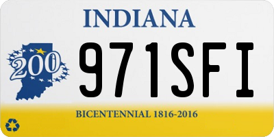 IN license plate 971SFI