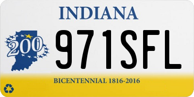 IN license plate 971SFL