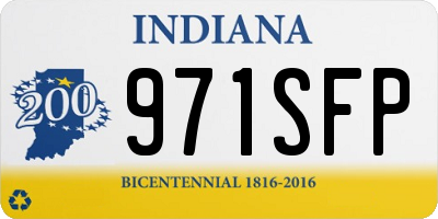 IN license plate 971SFP