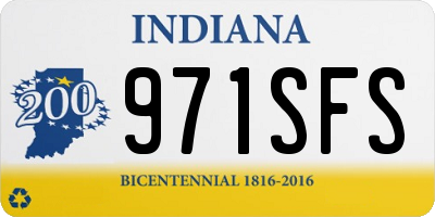 IN license plate 971SFS