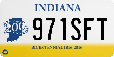 IN license plate 971SFT