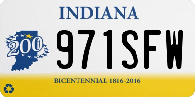 IN license plate 971SFW
