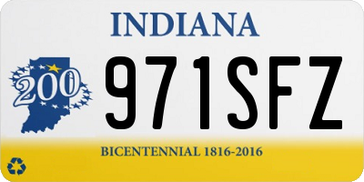 IN license plate 971SFZ