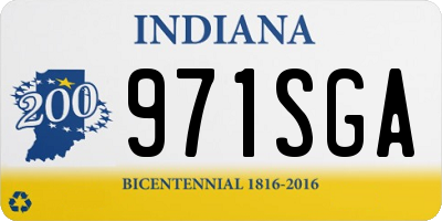 IN license plate 971SGA