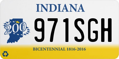 IN license plate 971SGH