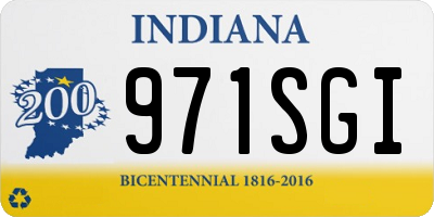 IN license plate 971SGI