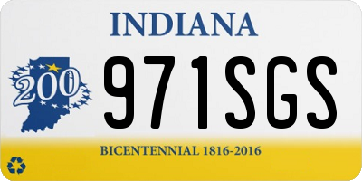 IN license plate 971SGS