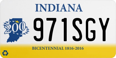 IN license plate 971SGY