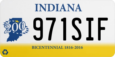 IN license plate 971SIF